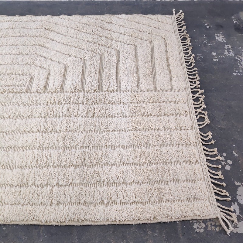 Vintage Moroccan Rugs, Authentic Bani Ourin Rug, Handmade Berber Carpets 211×295 cm