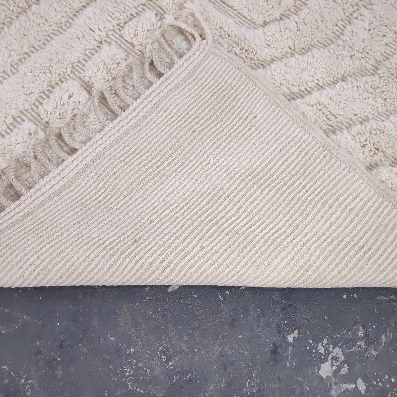 Vintage Moroccan Rugs, Authentic Bani Ourin Rug, Handmade Berber Carpets 211×295 cm